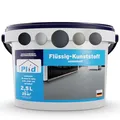Produktbild: Plid® Flüssigkunststoff Innen & Außen, Silbergrau 2,5L - Flüssiger Kunststoff - Schutzschicht für Boden & Wand- Betonfarbe Wasserfest - Bodenbeschichtung Terrasse, Werkstatt, Keller - Flüssig PVC