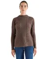 Produktbild: CECIL Pullover mit Zopfmuster Mushroom Taupe Melange L