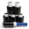 Produktbild: Freiziel® 6x Mini Rollen 10 cm Stretchfolie 23 my + Abroller (schwarz)