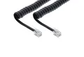 Produktbild: Inline InLine® Spiralkabel, RJ10 Stecker / Stecker, schwarz, max. 4m Telefonkabel
