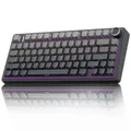 Produktbild: AULA F75 PRO Mechanische Tastatur Gaming,2.4GHz/Type-C/BT5.0 Mechanical Keyboard,Seitlich Graviert,Fünfschichtige Polsterung Struktur,QWERTY,Hot-Swap Kabellos Gaming Tastatur 75 Prozent (Grau)