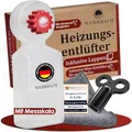 Produktbild: WEIDEBACH® Heizungsentlüftungsschlüssel mit Auffangbehälter (140ml), Heizungsentlüfter inkl. Mikrofasertuch & Mini Entlüftungsschlüssel für enge Zwischenräume, Entlüfter für jede Heizung, lange Form