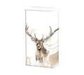 Produktbild: Ambiente® Papierserviette Papiertaschentücher Hirsch mit Geweih, (10 St), 21x21cm