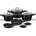 Produktbild: BERLINGER HAUS Granittopfset 10 Teile BLACK ROSE - Schwarz