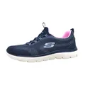 Produktbild: Skechers Damen Summits New Nature Turnschuhe, Navy Knit/Pink & Periwinkle Trim, 35 EU