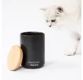 Produktbild: LucyBalu Futterbehälter Luftdichte Katzenfutter- & Leckerlidose aus Keramik mit Bambus-Deckel
