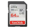 Produktbild: Sandisk Ultra Speicherkarte (64 GB, 140 MB/s Lesegeschwindigkeit, Geschwindigkeitsklasse UHS-I)