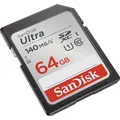 Produktbild: SanDisk SDSDUNB-064G-GN6IN SanDisk Speicherkarte SDXC-Card Ultra 64 GB