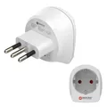 Produktbild: Hama Reiseadapter Italien, Reisestecker Typ L (für Reisende aus Deutschland und Europa, für Schutzkontakt Stecker, Konturen- und Eurostecker, auch für Reisen nach Chile, Kuba, Tunesien etc.) weiß