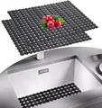 Produktbild: 2erSet Schutzmatte für Küche und Bad, PVC Spülbeckenmatte Zuschneidbare Abtro...