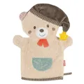 Produktbild: Fehn Waschlappen Bär - Waschhandschuh mit Tiermotiv - Badewannenspielzeug für fröhlichen Badespaß - Babywaschlappen für die Badewanne - weicher Handtuchfrottee für Babys und Kinder ab 0+ Monaten