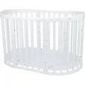 Produktbild: Waldin Oval 7-in-1 Bett mit Matratze Weiß - Weiß