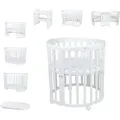 Produktbild: BABYBETT WHITE OVAL 7in1 mit Matratze