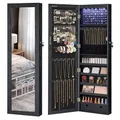 Produktbild: SONGMICS Schmuckschrank hängend, Wandspiegel, 6 LED-Glühbirnen