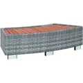 Produktbild: vidaXL Spa-Einstiegsstufe Grau Poly Rattan 92×45×25 cm