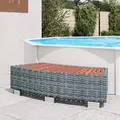 Produktbild: Spa-Einstiegsstufe Grau Poly Rattan 92×45×25 cm - Vidaxl