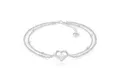 Produktbild: SERASAR Fußkette Fußkettchen aus Sterlingsilber [Heart] (1-tlg), Women Heart Symbol Anklet in 925 Sterling Silver with 18k Gold Plating