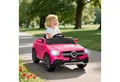 Produktbild: AIYAPLAY Elektro-Kinderauto Mercedes Benz-Design, 12V Kinderauto mit Fernbedienung, Belastbarkeit 25 kg, (1-tlg), für 3-6 Jahre Kinder, Rosa