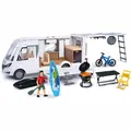 Produktbild: Dickie Toys Camper Set weiß Camping Wohnmobil Set Auto mit beweglicher Figur NEU