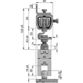 Produktbild: HELM 300 Schiebegarnitur verz. blau, 1-flg. Bis 200 kg, Wand, 4000 mm