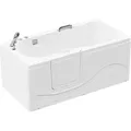 Produktbild: HOME DELUXE - Seniorenbadewanne inkl. Whirlpool- VITAL M Links - Maße: 153 x 76 x 64cm - inkl. komplettem Zubehör I Badewanne mit Tür, Senioren ...