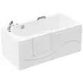 Produktbild: Home Deluxe - Seniorenbadewanne Liegend Mit Whirlpoolfunktion Vital M - 153 X 76 Cm Seitenauslage: Links Seniorenbadewanne Vital M (liegend)