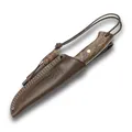Produktbild: Joker CN143-P Jagdmesser Ranger – 11 cm Klinge, Walnussholzgriff, braune Lederscheide mit Feuerstahl – Outdoor-, Angel-, Jagd- und Campingmesser