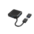 Produktbild: Hama USB-A-Hub, 4 Ports, USB 3.0, 5 Gbit/s, inkl. USB-C Adapter (00200116)