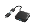 Produktbild: Hama USB-Adapter, 15 cm, USB-3.2-Hub mit USB-C Adapter, 4 Ports