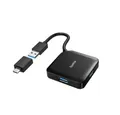 Produktbild: Hama USB-Verteiler Hama 00200116 USB-Hub 4 Port USB-A USB 3.0 5 GBit/s mit USB-C® Stecker