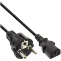 Produktbild: INLINE Netzkabel, Schutzkontakt gerade auf Kaltgerätestecker C13, 0,3m, schwarz