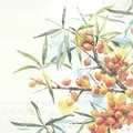 Produktbild: IHR BEEKE Lunch-Servietten Papier 3-lagig Sanddorn Sommer 33 x 33 cm