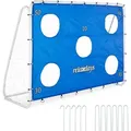 Produktbild: Relaxdays - Fußballtor Mit Torwand, Garten, Kinder & Erwachsene, Soccertor, Hbt 170x235x85 Cm, Stahl, Tor Groß, Blau-weiß