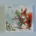 Produktbild: 20 Servietten Eichhörnchen Winter 1 Packung OVP Motivservietten IHR Tiere Schnee
