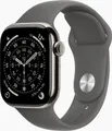 Produktbild: Apple Watch Series 11 GPS + Cellular 42mm Titan natur mit Sportarmband S/M steingrau