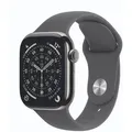 Produktbild: Apple Watch Series 11 Cellular 42mm Natur Titan Gehäuse mit Steingrau Sport Band - S/M