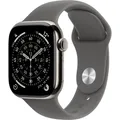 Produktbild: Apple Watch S11 2025 Titan Natur Cellular 42mm (Sportarmband steingrau) S/M