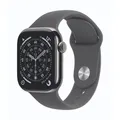 Produktbild: Apple Watch Series 11 Cellular 42mm Natur Titan Gehäuse mit Steingrau Sport Band - S/M