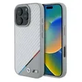 Produktbild: BMW M Carbon Tricolor Line Handyhülle kompatibel mit iPhone 16 Pro – Grau