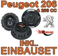Produktbild: Peugeot 206 + SW CC 3-WEGE 200W LAUTSPRECHER BOXEN SET Renegade Triaxe Koaxe NEU