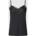 Produktbild: ICHI Trägertop mit Spitzenbesatz in Black, Größe M
