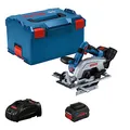 Produktbild: Bosch Professional 18V System Akku Kreissäge GKS 18V 57-2 L (Sägeblatt links, bürstenloser Motor, inkl.1x Kreissägeblatt, 2x ProCORE 5.5Ah Akku, Ladegerät, L-BOXX)