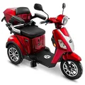 Produktbild: Rolektro E-Trike 25 V.3 Pro Dreirad Rot - 1000W Elektromobil - 70km Reichweite - herausnehmbarer Lithium Akku - Seniorenmobil mit Straßenzulassung