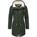 Produktbild: Ragwear Winterjacke YM-Canny stylischer Damen Kurzmantel Parka mit Kapuze grün 5XL (50)