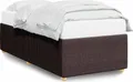 Produktbild: vidaXL Bettgestell ohne Matratze Dunkelbraun 90x190 cm Stoff
