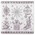Produktbild: Sovie HOME Serviette Jolina in Pflaume aus Linclass® Airlaid 40 x 40 cm, 12 Stück - Weihnachten