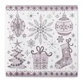 Produktbild: Sovie HOME Serviette Jolina in Pflaume aus Linclass® Airlaid, Einweg Weihnachtsserviette stoffähnlich, ideal für Weihnachten Advent Christmas, 40 x 40 cm, 12 Stück