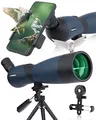Produktbild: 25-75x70 HD Spektiv Sportschützen mit Stativ- und Smartphone-Adapter, Zoom Bak4 Prism FMC Lens 45-Grad-abgewinkelte Teleskop für Vogelbeobachtung Wildlife Scenery Jagd Wildtiere Stargazing (GREENA)