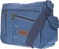 Produktbild: Christian Wippermann große XL Herren Damen Tasche Umhängetasche Canvas Messenger Ba Blau