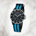 Produktbild: Regent Textil Kinder Jugend Uhr F-1126 Quarzuhr Armband schwarz blau URF1126